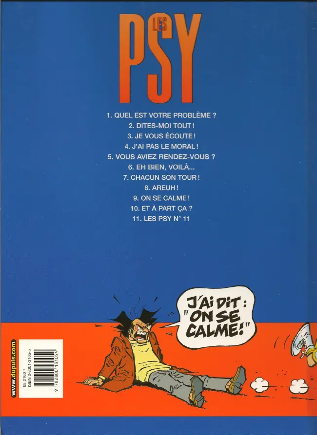 Verso de l'album Les Psy Tome 9 On se calme !
