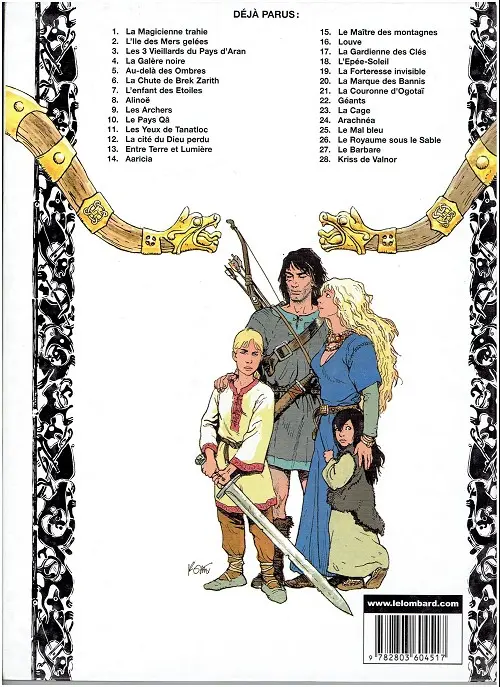 Verso de l'album Thorgal Tome 6 La chute de Brek Zarith