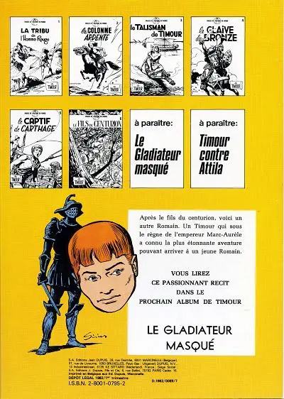 Verso de l'album Les Timour Tome 6 Le fils du centurion