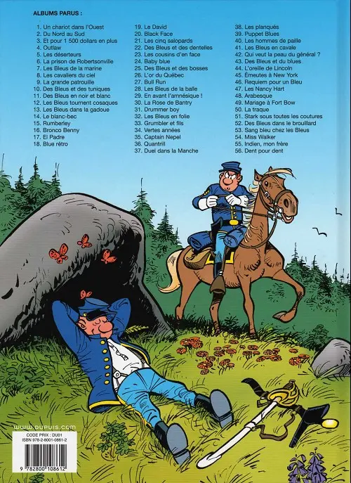 Verso de l'album Les Tuniques Bleues Tome 4 Outlaw
