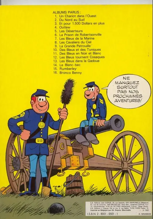 Verso de l'album Les Tuniques Bleues Tome 10 Des bleus et des tuniques