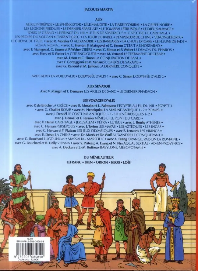 Verso de l'album Les Voyages d'Alix La Grèce
