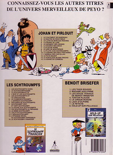 Verso de l'album Johan et Pirlouit Tome 14 La horde du corbeau
