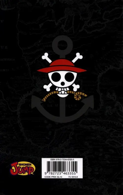 Verso de l'album One Piece Tome 43 La légende du héros