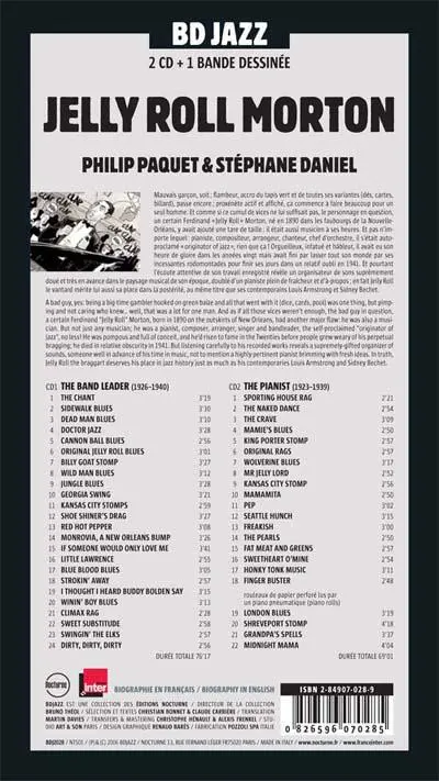 Verso de l'album BD Jazz Jelly Roll Morton