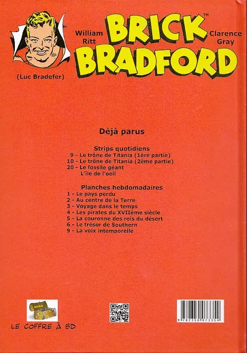 Verso de l'album Brick Bradford Planches hebdomadaires Tome 9 La voix intemporelle
