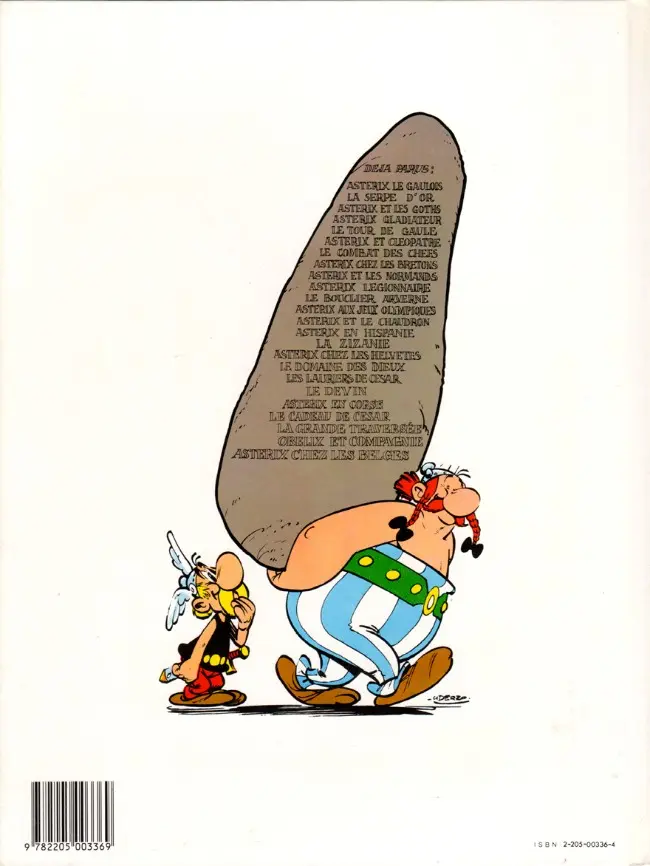 Verso de l'album Astérix Tome 13 Astérix et le chaudron