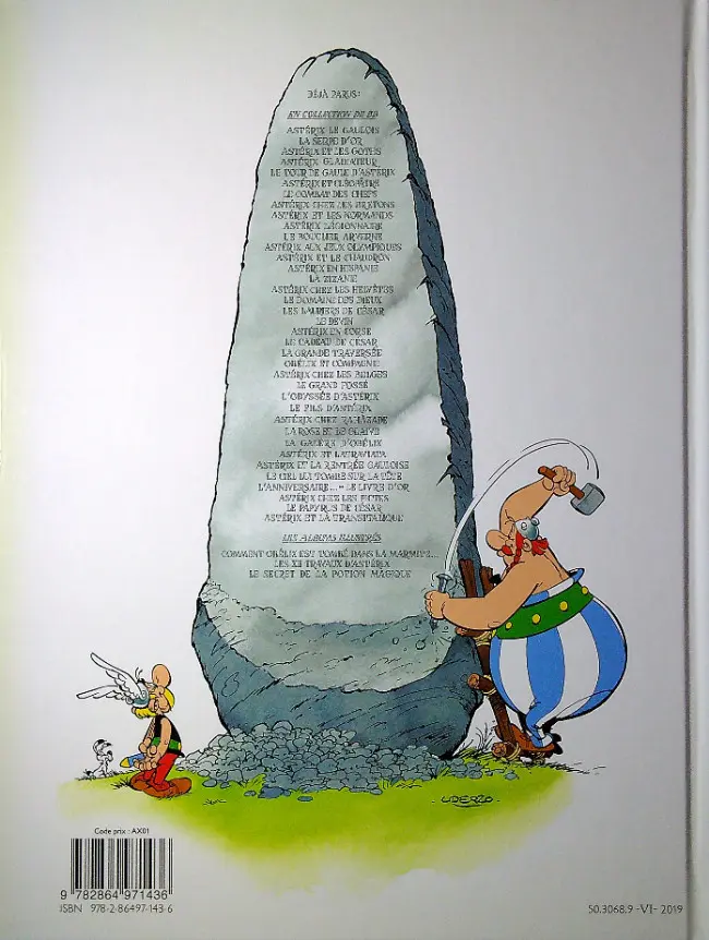 Verso de l'album Astérix Tome 31 Astérix et la traviata