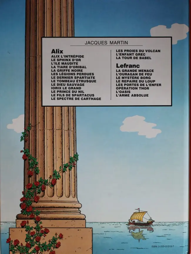 Verso de l'album Alix Tome 15 L'enfant grec