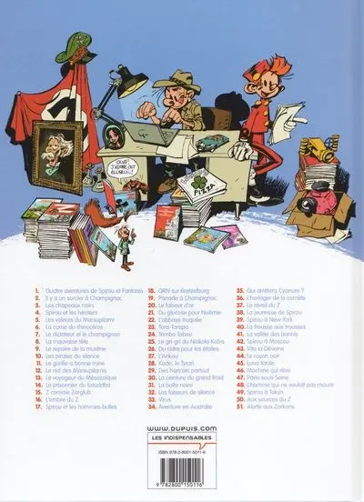 Verso de l'album Spirou et Fantasio Tome 38 La Jeunesse de Spirou