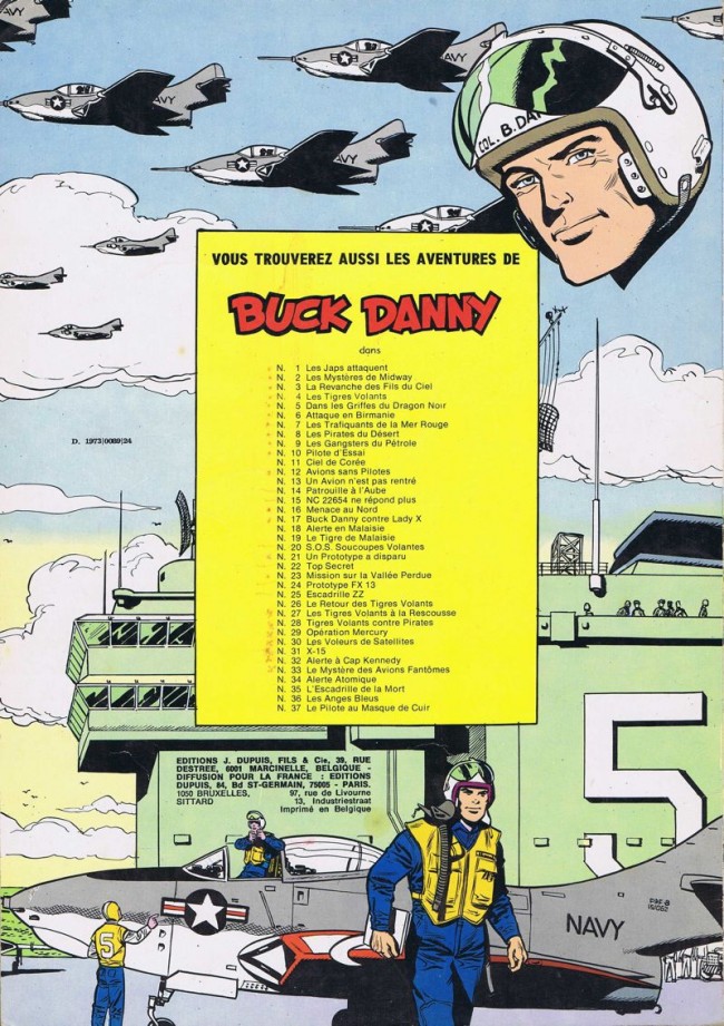 Verso de l'album Buck Danny Tome 12 Avions sans pilotes