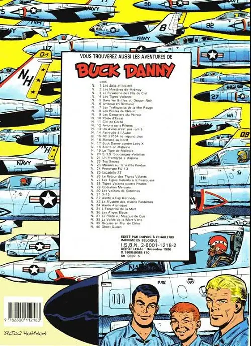 Verso de l'album Buck Danny Tome 22 Top secret