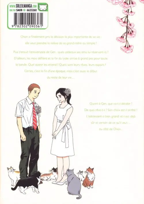 Verso de l'album La Fille du temple aux chats 9