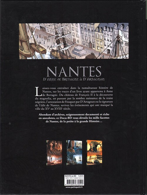 Verso de l'album Nantes Tome 2 D'Anne de Bretagne à d'Artagnan