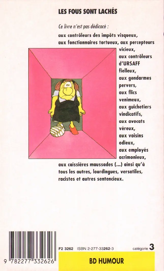 Verso de l'album Les Bidochon Tome 9 Les fous sont lâchés