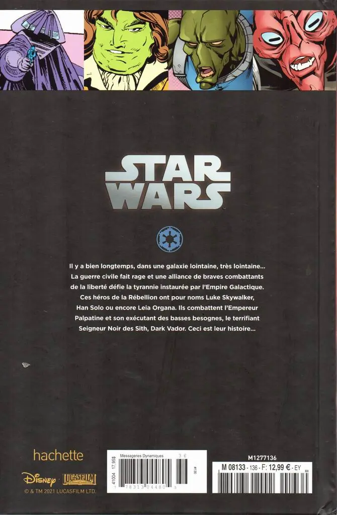 Verso de l'album Star Wars - Légendes - La Collection Tome 136 Star Wars Classic #105 à #107, #108 et Espion impérial