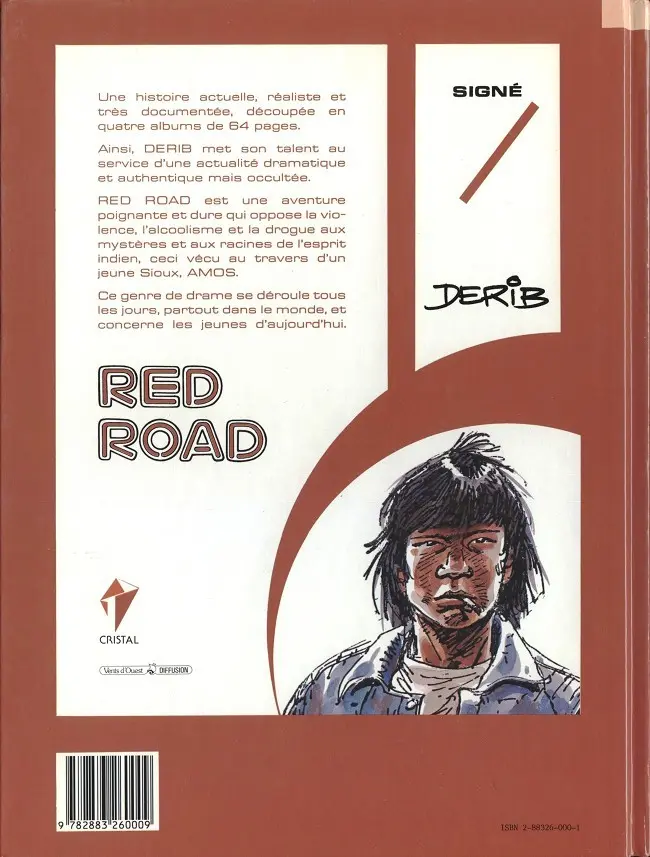 Verso de l'album Celui qui est né deux fois / Red road Tome 4 American Buffalos