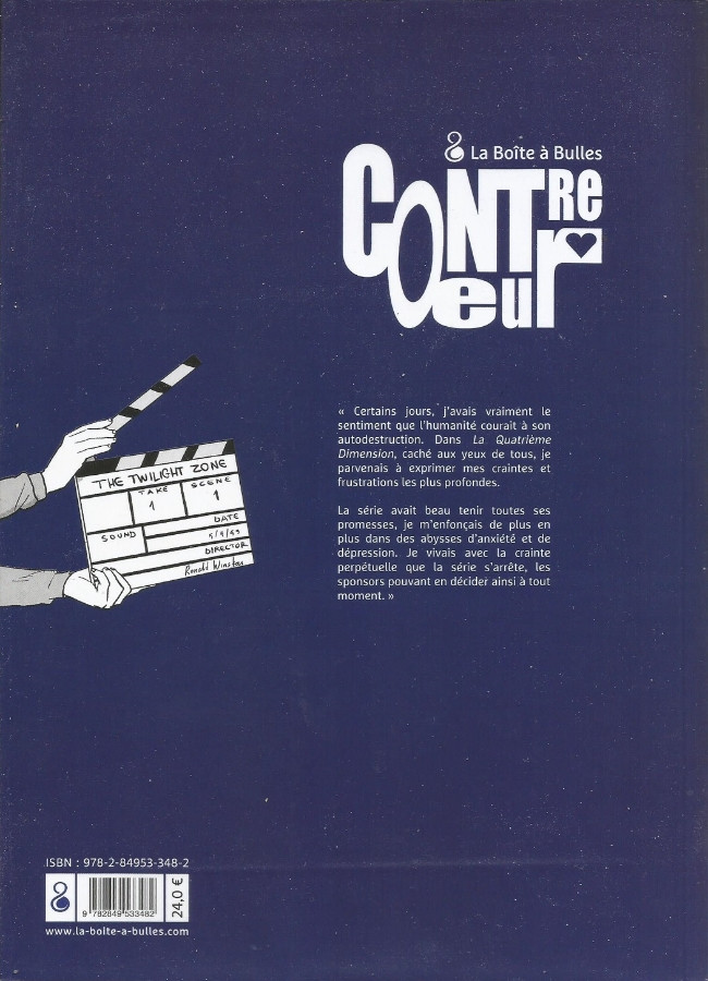 Verso de l'album L'homme de la quatrième dimension Rod Serling, pionnier de la télévision américaine