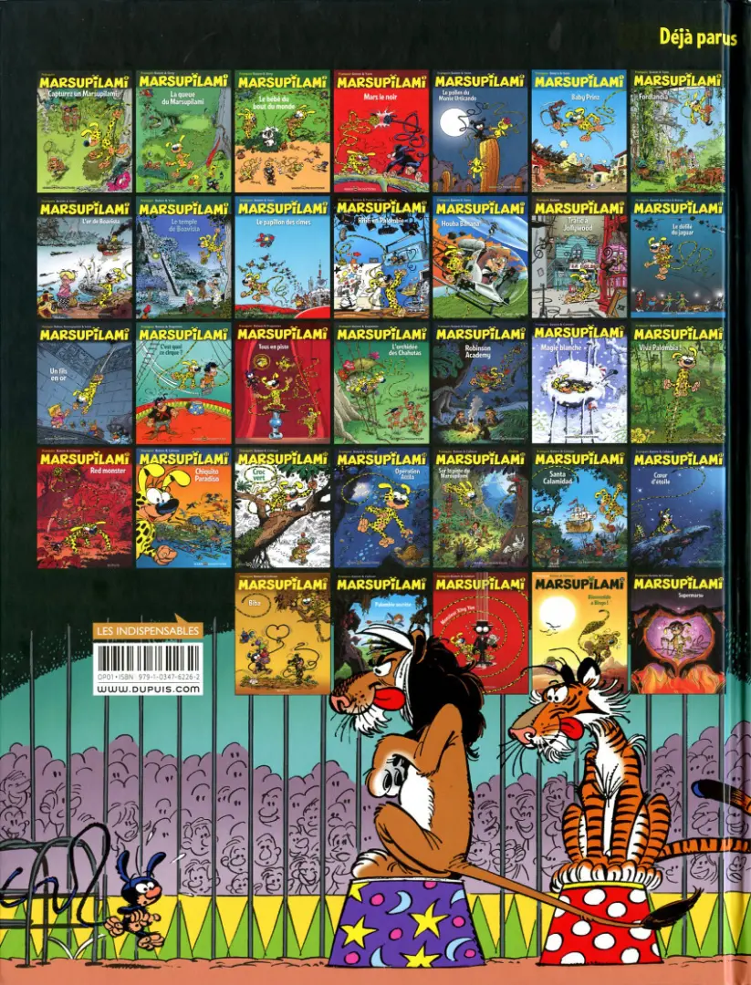 Verso de l'album Marsupilami Tome 16 Tous en piste