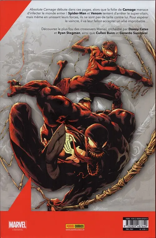 Verso de l'album Absolute Carnage 1/3 Le roi de sang