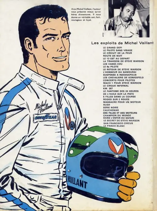 Verso de l'album Michel Vaillant Tome 16 Km. 357