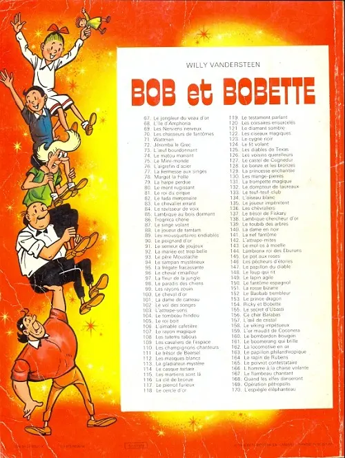 Verso de l'album Bob et Bobette Tome 140 La dame en noir