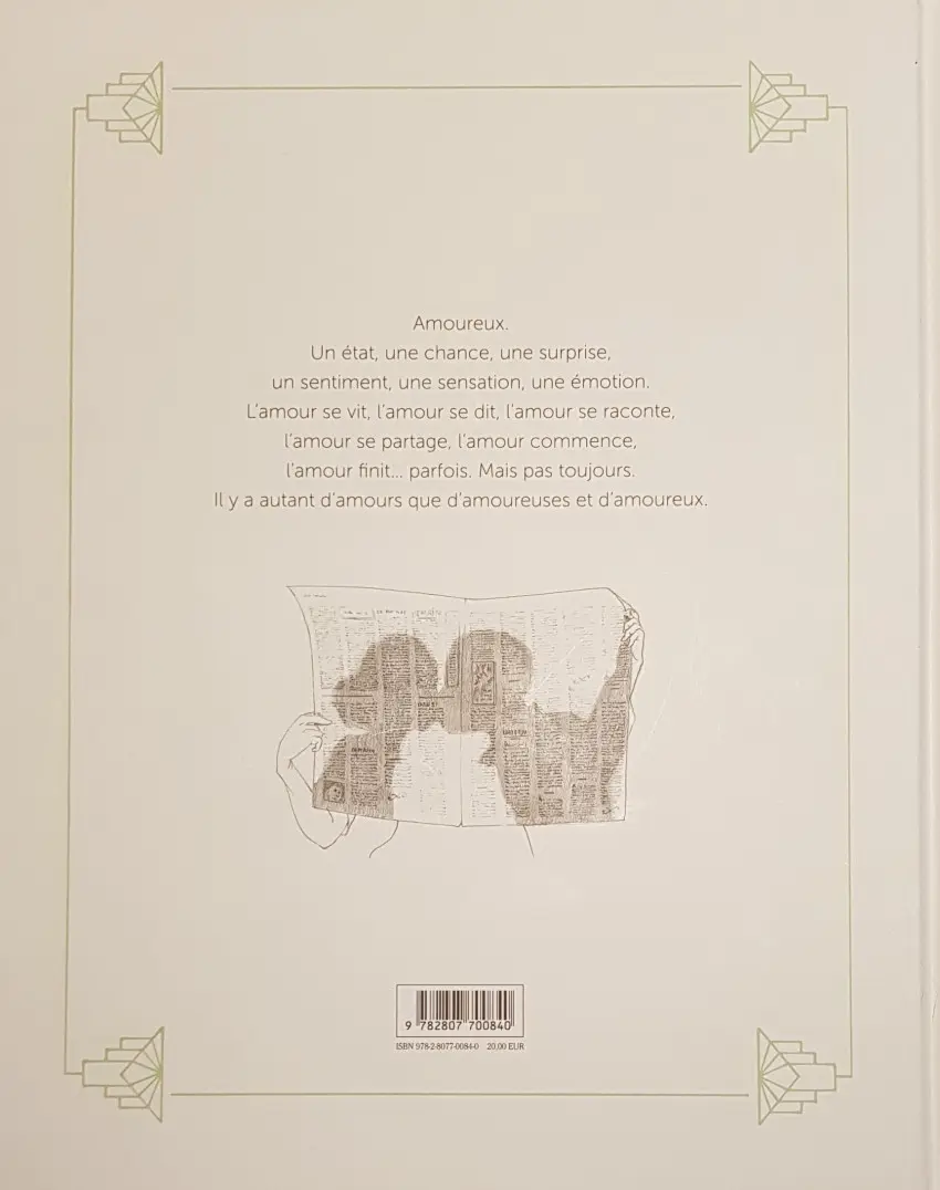 Verso de l'album Amoureux