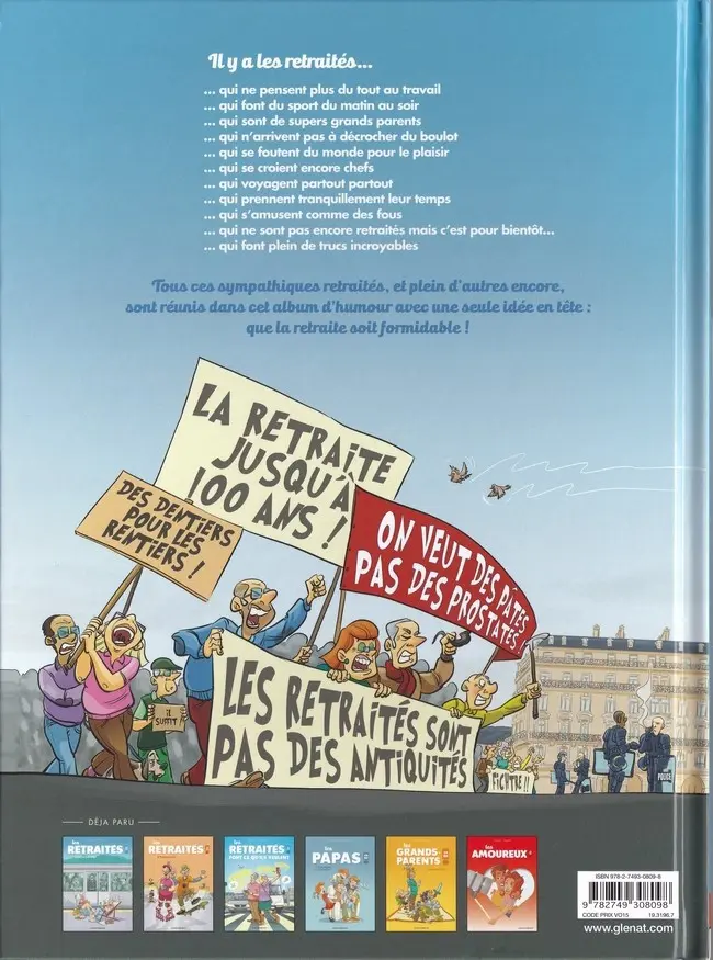 Verso de l'album Les Retraités en BD Tome 1 J'ai tout mon temps