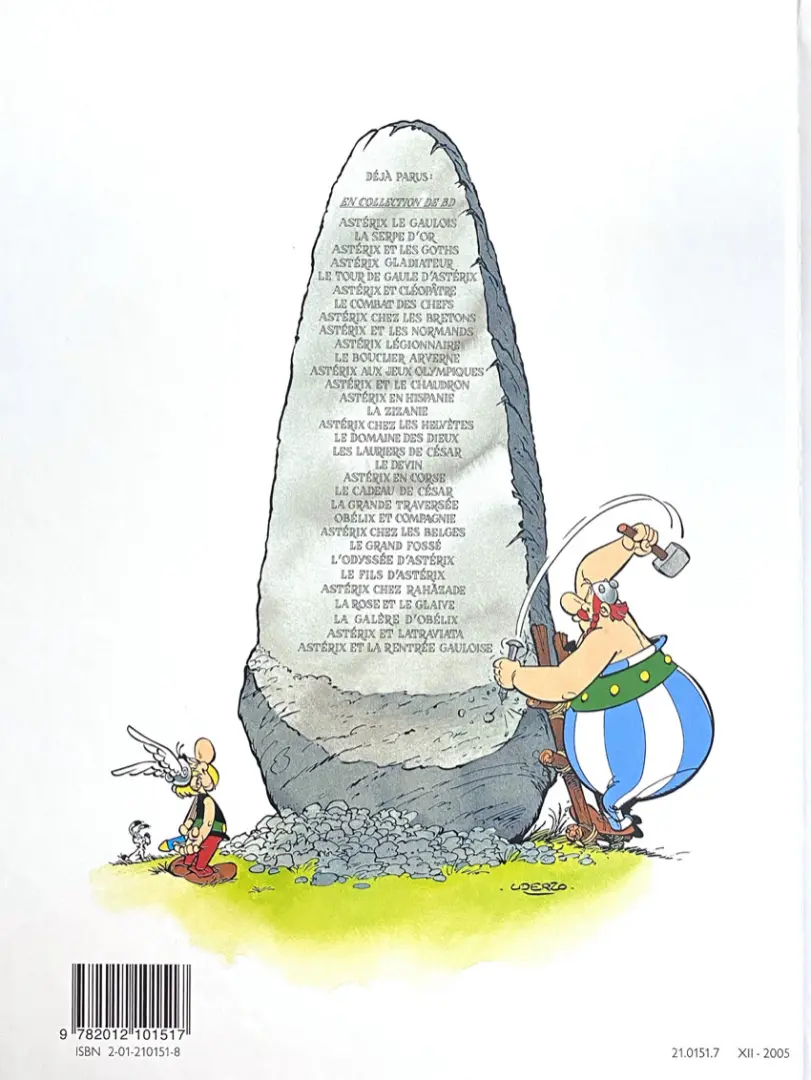 Verso de l'album Astérix Tome 19 Le Devin