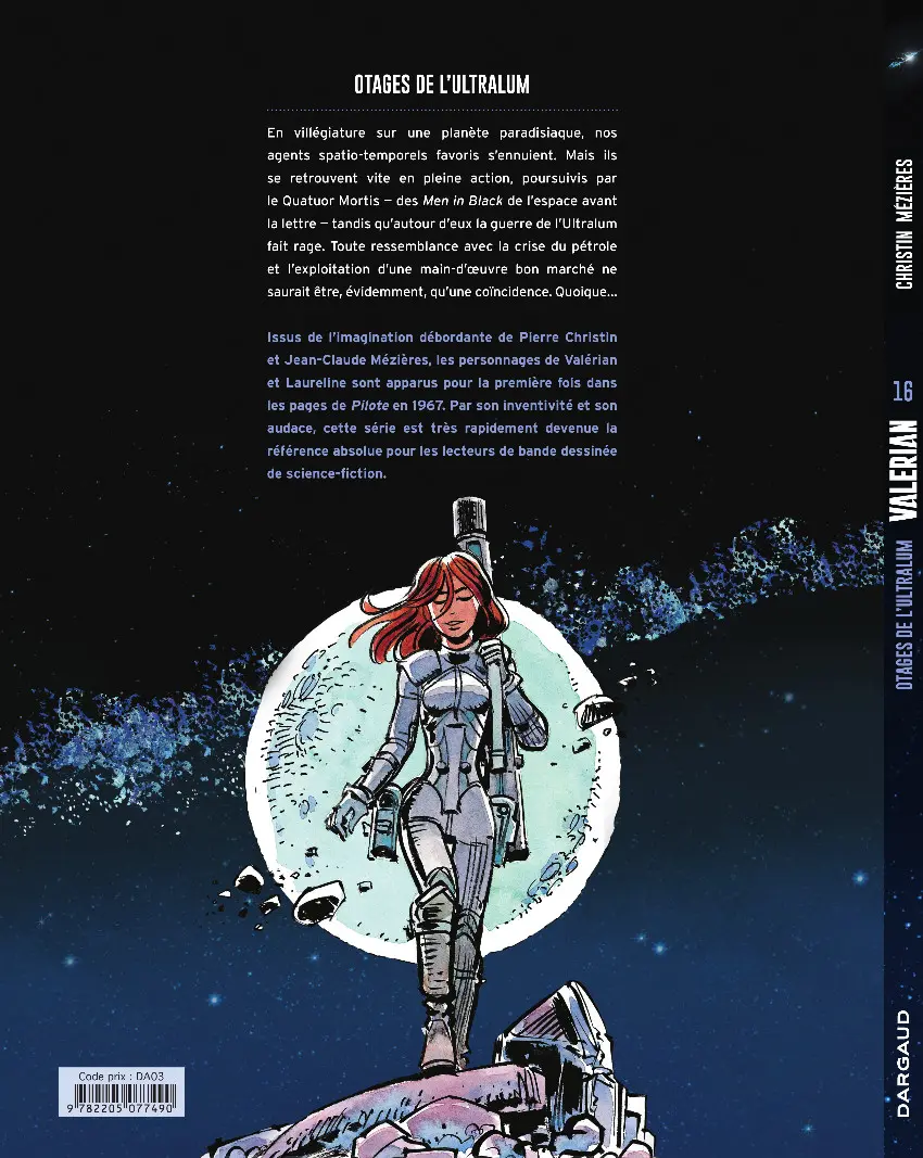 Verso de l'album Valérian Tome 16 Otages de l'Ultralum