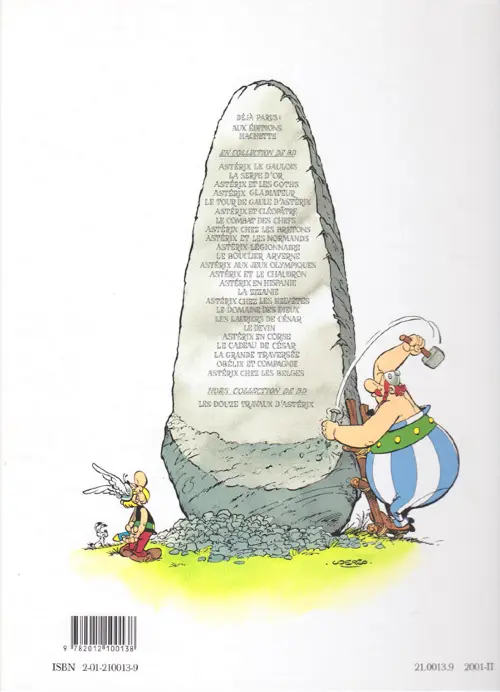 Verso de l'album Astérix Tome 13 Astérix et le chaudron