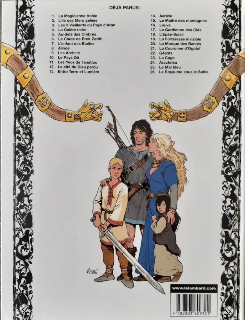 Verso de l'album Thorgal Tome 17 La Gardienne des Clés