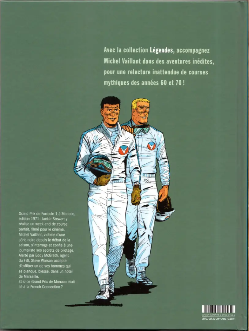 Verso de l'album Michel Vaillant Légendes Tome 2 L'âme des pilotes