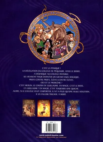 Verso de l'album Le Collège invisible Tome 4 Duelum magickum