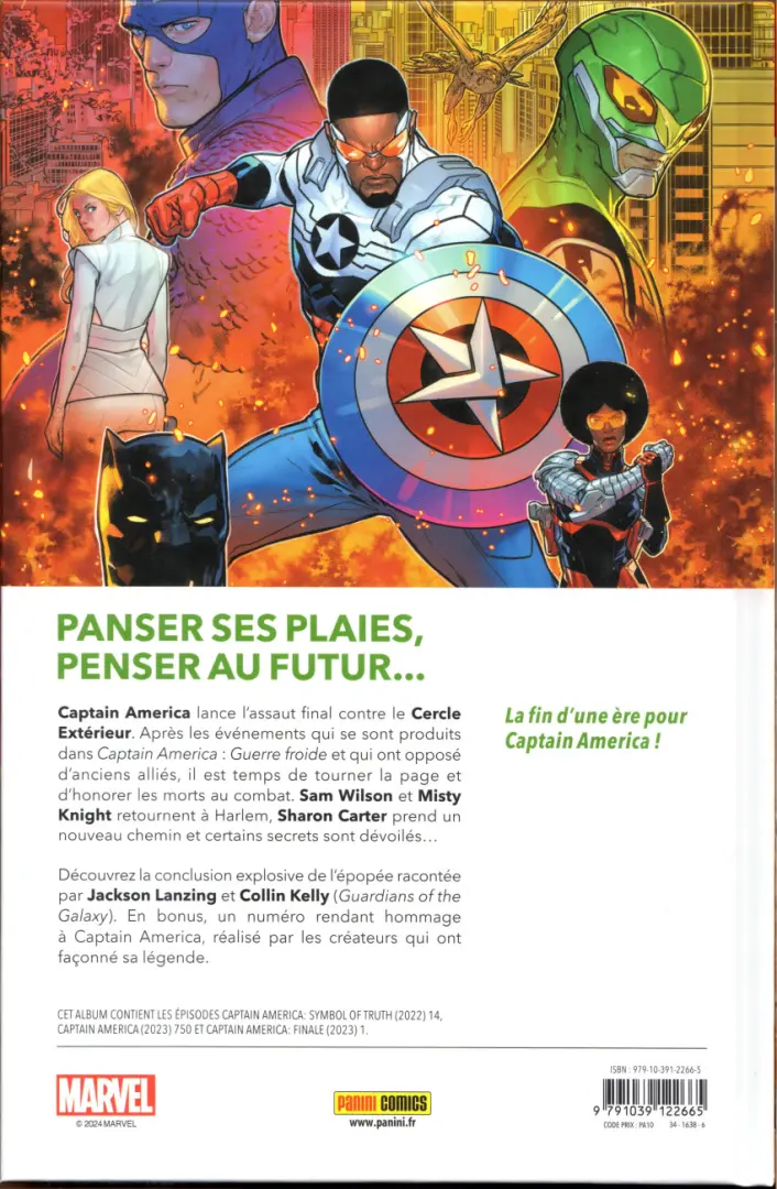 Verso de l'album Captain America - Final