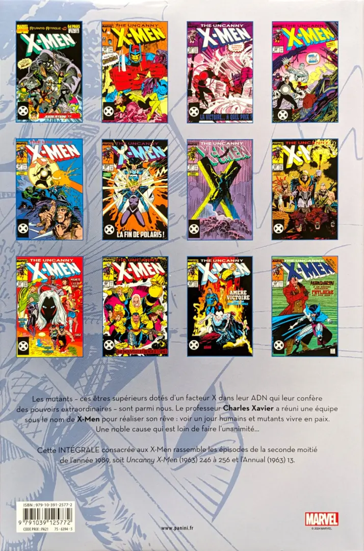 Verso de l'album X-Men L'intégrale Tome 25 1989 (II)