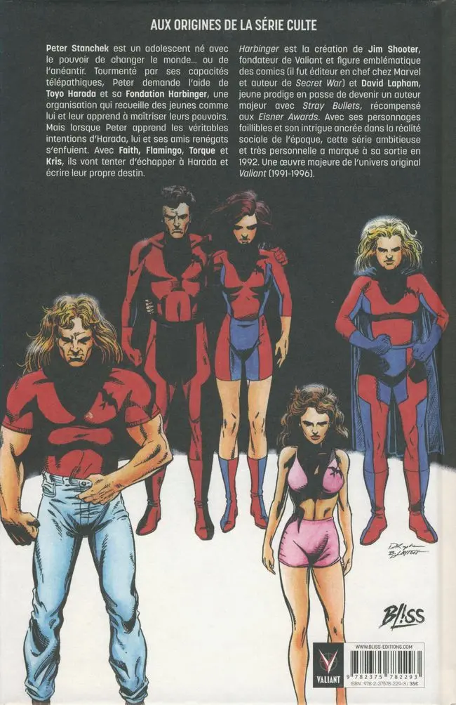 Verso de l'album Harbinger