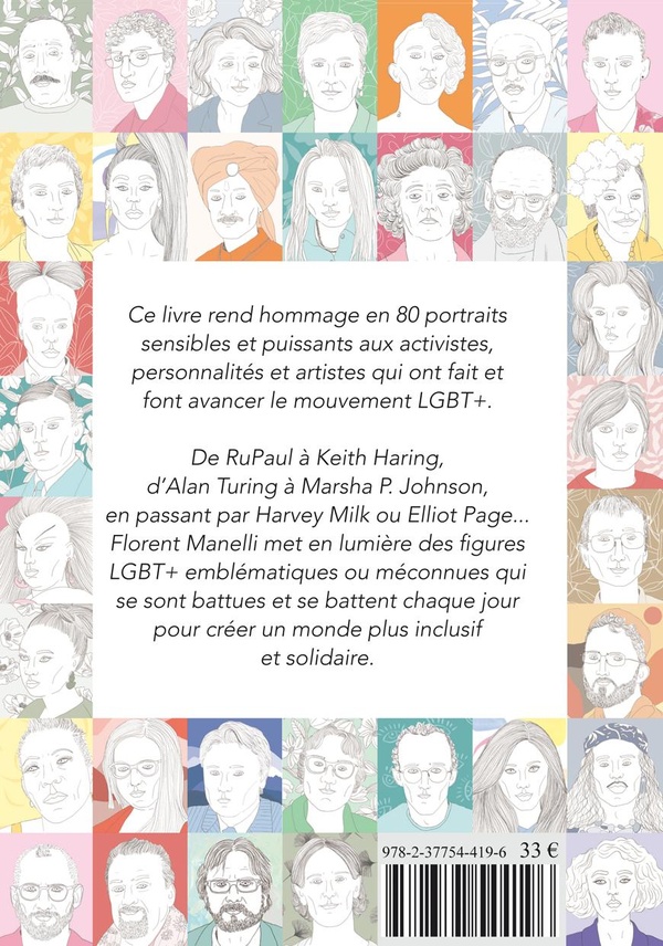 Verso de l'album 80 LGBT+ qui ont changé le monde Intégrale