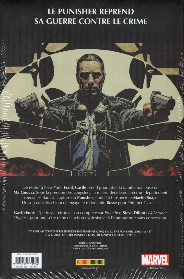 Verso de l'album The Punisher 1