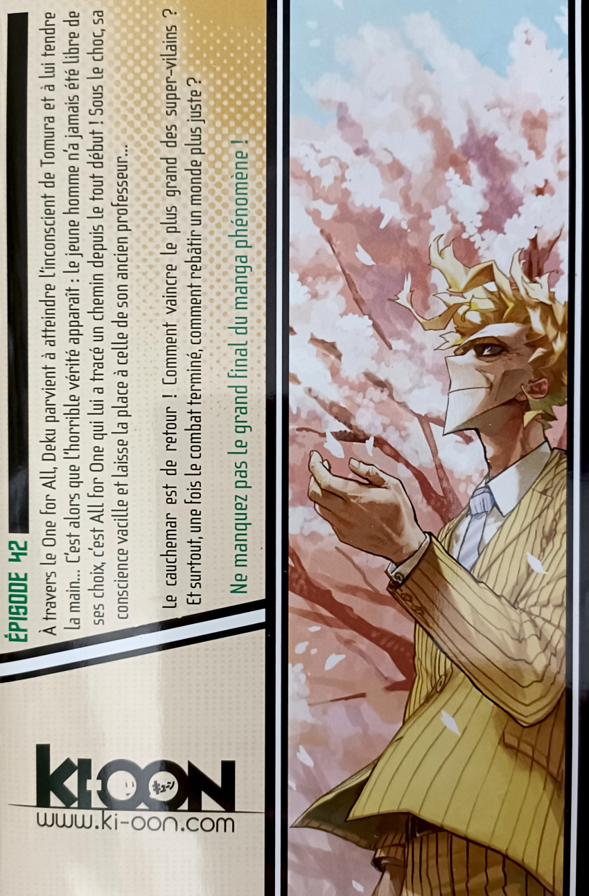 Verso de l'album My Hero Academia Vol. 42 La cavalerie est là