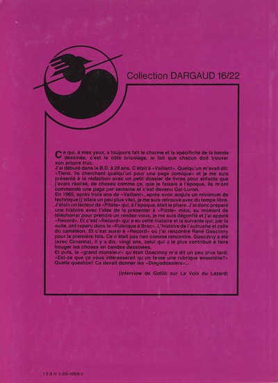 Verso de l'album Les Dingodossiers Tome 1 (1re partie)