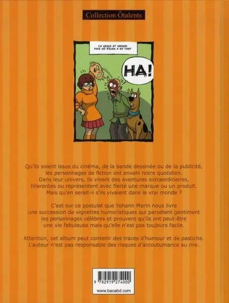Verso de l'album Enfer & Parodie Tome 1 La vie fabuleuse mais pas toujours facile des personnages