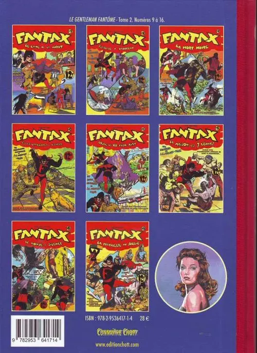 Verso de l'album Fantax Tome 2 Numéros 9 à 16 (1947-1948)