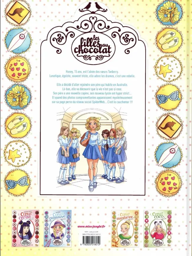Verso de l'album Les Filles au chocolat Tome 5 Cœur vanille