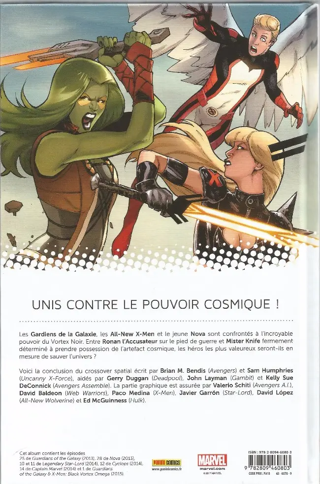 Verso de l'album Les Gardiens de la Galaxie / All-New X-Men - Le Vortex Noir Tome 2 Le Vortex Noir (II)