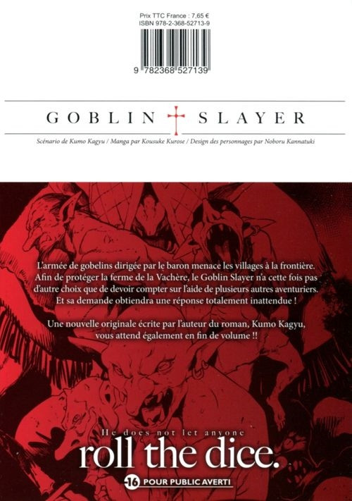 Verso de l'album Goblin Slayer 3