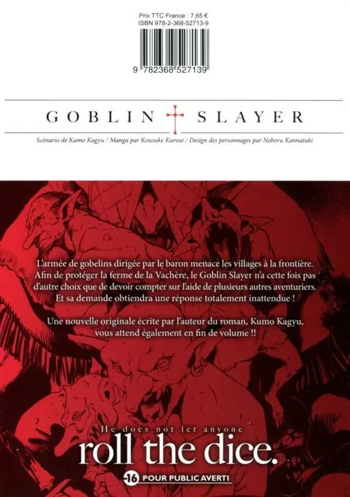 Verso de l'album Goblin Slayer 3