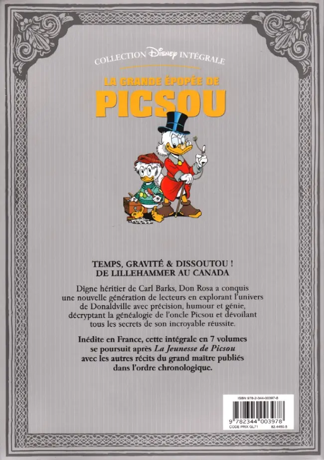 Verso de l'album La Grande Épopée de Picsou Tome V Le Trésor de Crésus et autres histoires