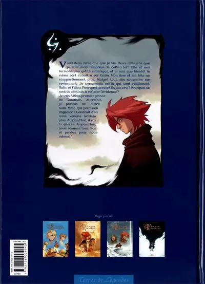 Verso de l'album Les 4 princes de Ganahan Tome 4 Althis