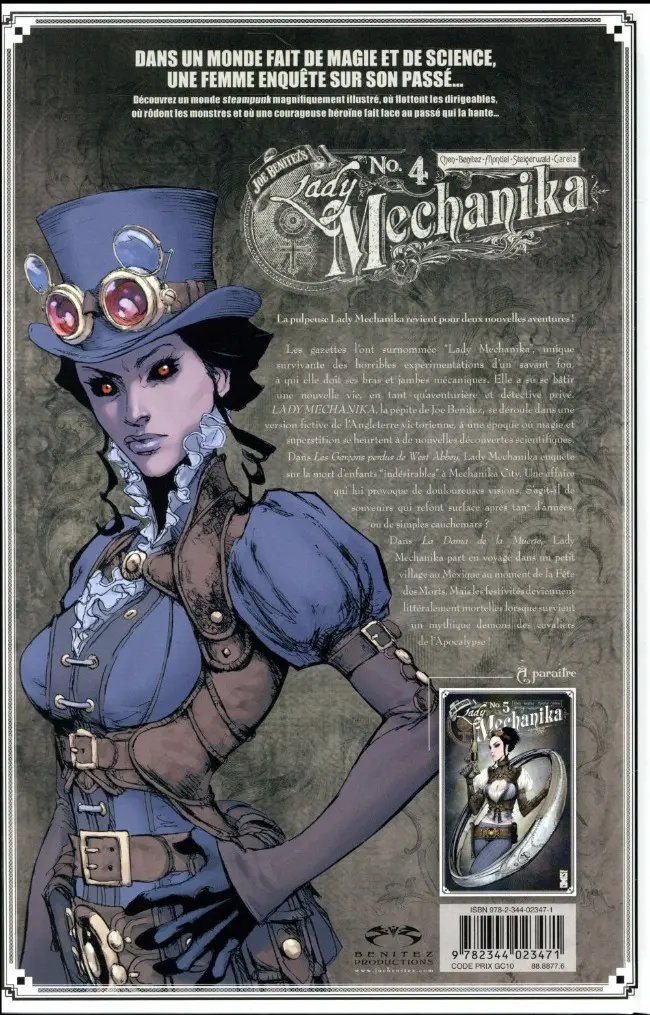 Verso de l'album Lady Mechanika N° 4 La Dama de la Muerte